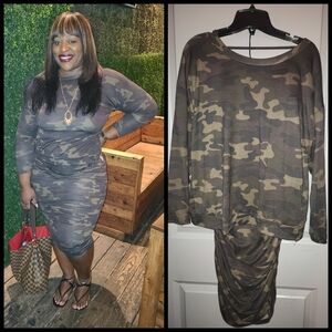 Fashion to Figure Camouflage Pencil Skirt Set